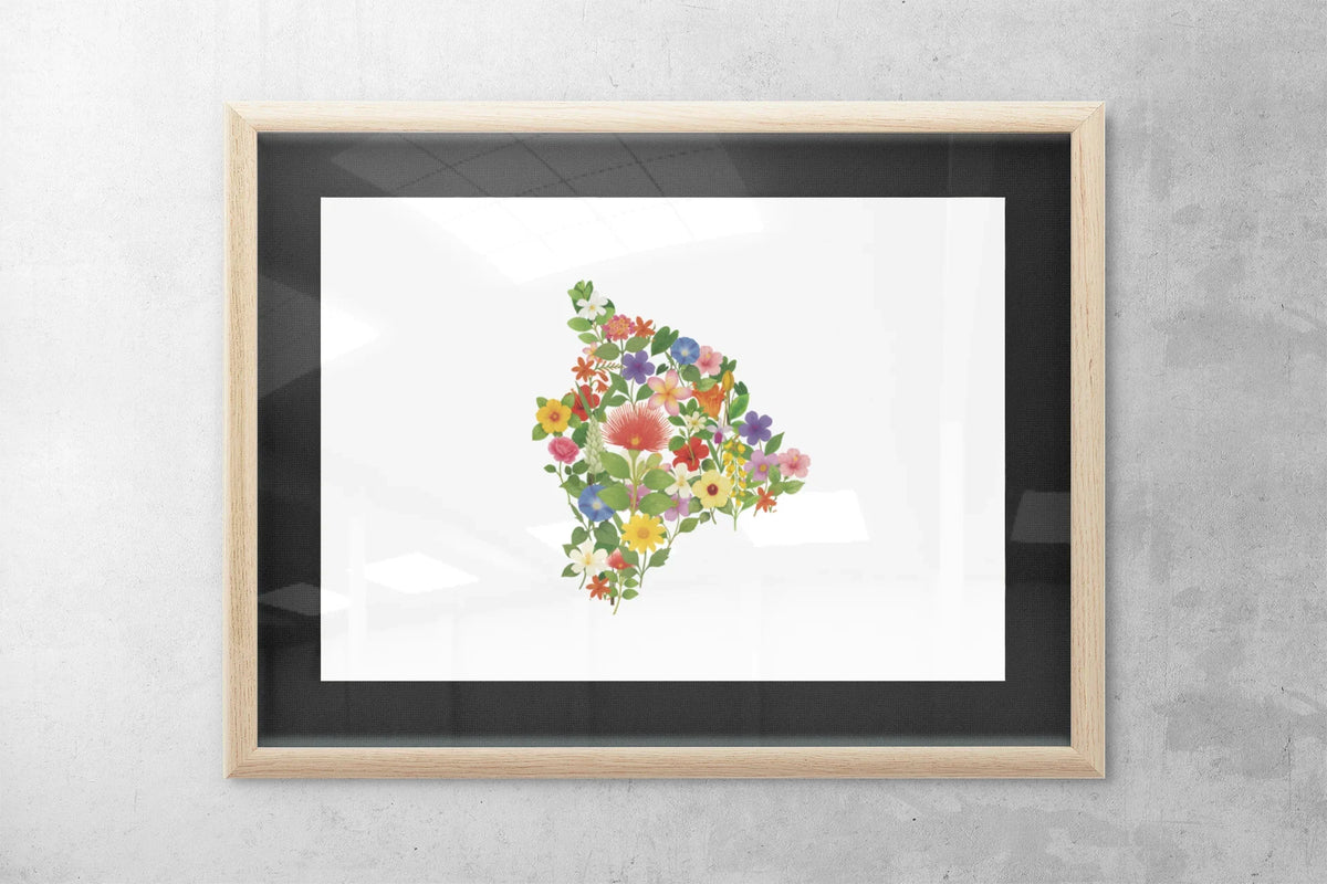 Island of Hawaii Wildflower Map
